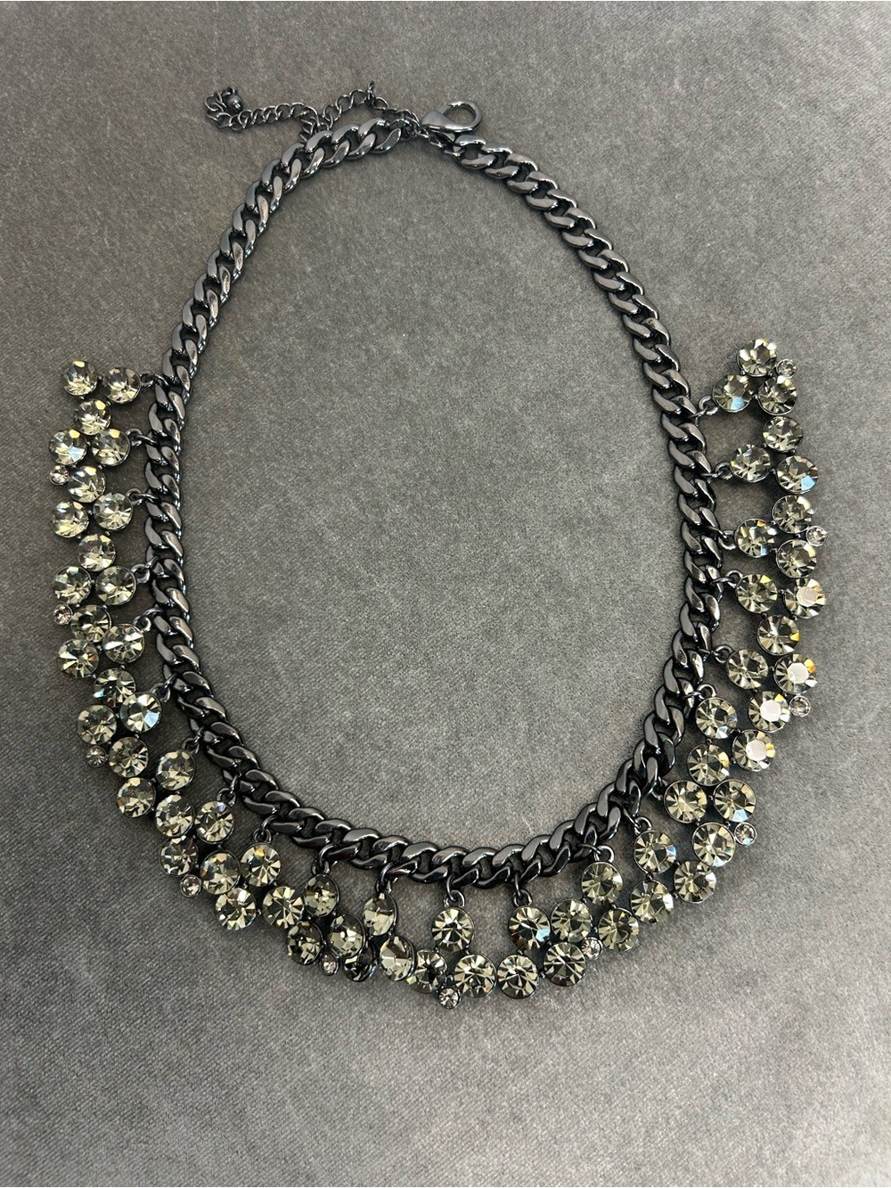 J. Crew Gunmetal Crystal Statement Necklace - Women's Jewelry